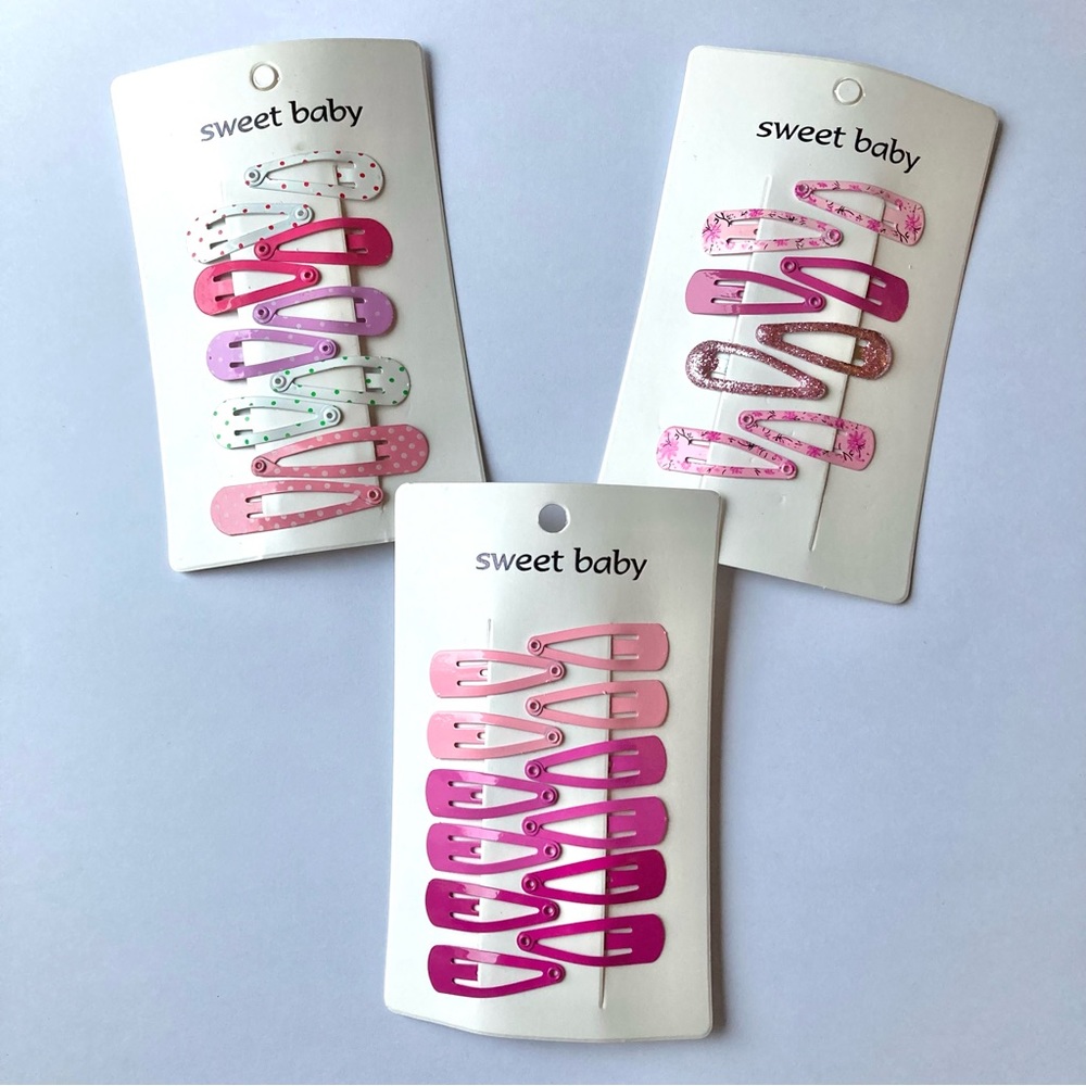 NWT Girl or Woman Small Mini Pink Hair Clips